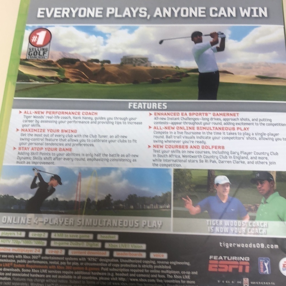 𝅺24. & 25. Tiger Woods PGA Tour 09 - Xbox 360 - Picture 9 of 9